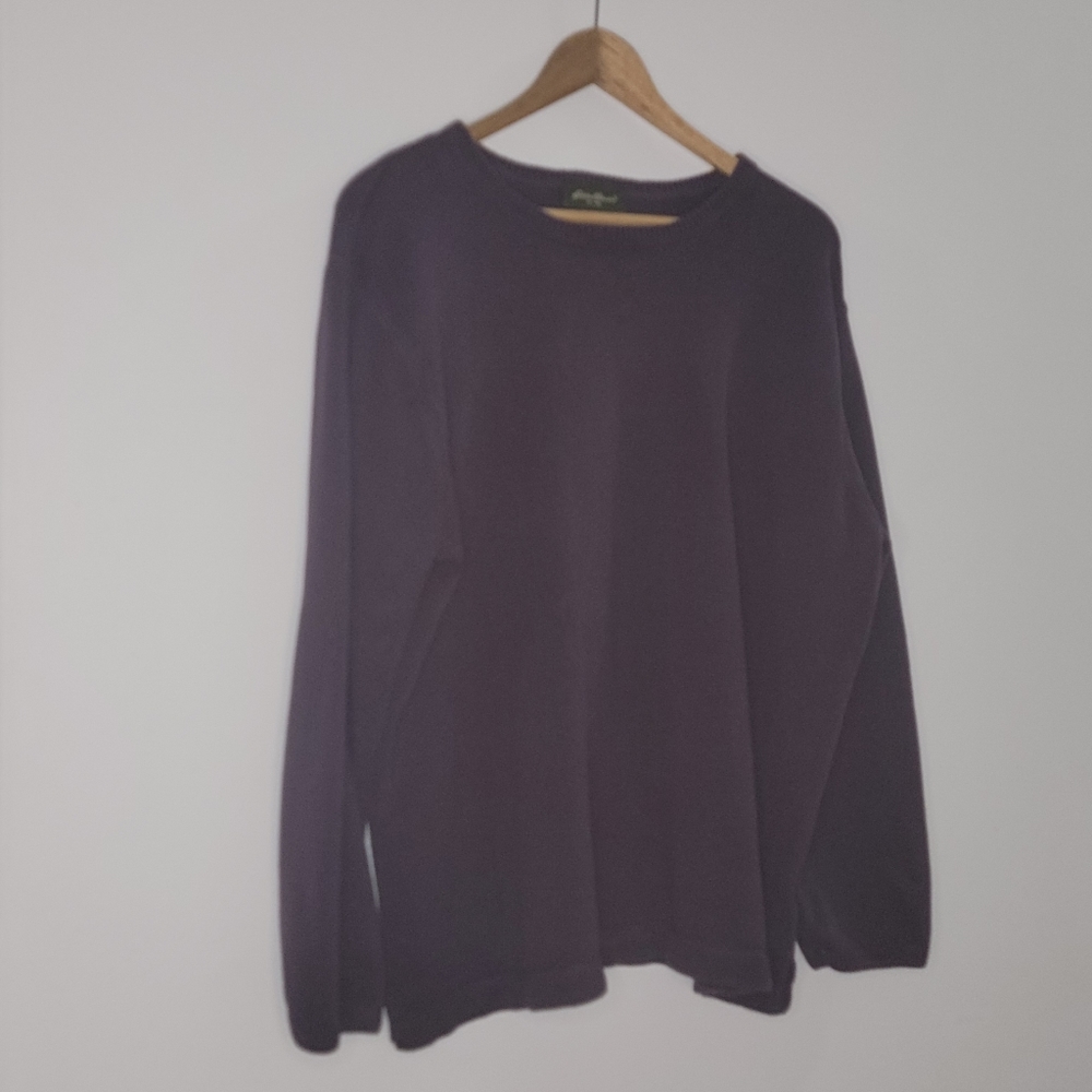 Eddie Bauer Women's Crew Neck Sweater Purple XL